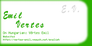 emil vertes business card