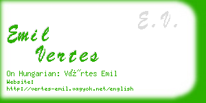 emil vertes business card